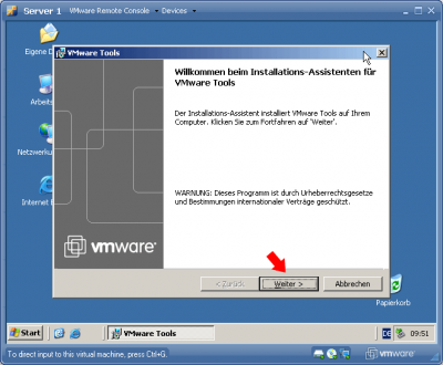 VMware Treiber & Tools