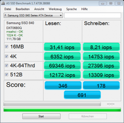 IO Benchmark Samsung SSD 840