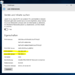 Windows 10 Netzwerkadresse anzeigen