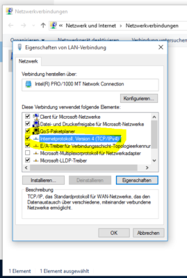 Windows 10 Netzwerkadresse ändern