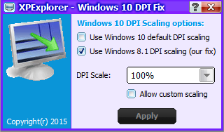 Windows10 DPI fix